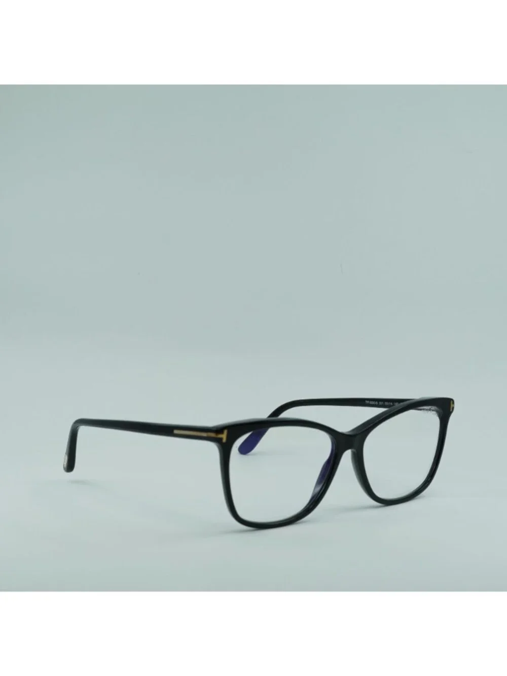 Tom Ford FT5690-B 001 Cat Eye Eyeglasses 55mm - Black / Havana Clip-on